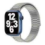 For Apple Watch Series 7 45mm Bamboo Magnetic Stainless Steel Metal Watch Strap(Titanium Color)