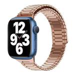 For Apple Watch Series 7 45mm Bamboo Magnetic Stainless Steel Metal Watch Strap(Rose Gold)
