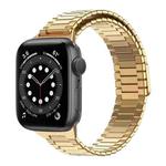 For Apple Watch Series 6 40mm Bamboo Magnetic Stainless Steel Metal Watch Strap(Gold)