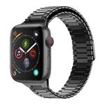 For Apple Watch Series 4 44mm Bamboo Magnetic Stainless Steel Metal Watch Strap(Black)