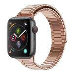 For Apple Watch Series 4 44mm Bamboo Magnetic Stainless Steel Metal Watch Strap(Rose Gold)