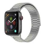 For Apple Watch Series 4 40mm Bamboo Magnetic Stainless Steel Metal Watch Strap(Titanium Color)