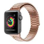 For Apple Watch Series 3 38mm Bamboo Magnetic Stainless Steel Metal Watch Strap(Rose Gold)