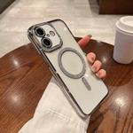 For iPhone 17 Diamond Plated MagSafe TPU Phone Case(Silver)