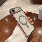 For iPhone 17 Air Diamond Plated MagSafe TPU Phone Case(Pink)