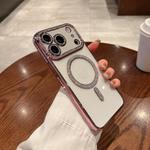 For iPhone 17 Pro Max Diamond Plated MagSafe TPU Phone Case(Pink)