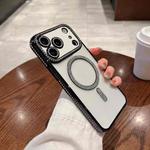 For iPhone 17 Pro Max Diamond Plated MagSafe TPU Phone Case(Black)