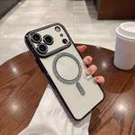 For iPhone 17 Pro Max Diamond Plated MagSafe TPU Phone Case(Purple)