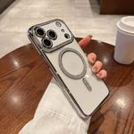 For iPhone 17 Pro Max Diamond Plated MagSafe TPU Phone Case(Silver)