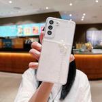 For Samsung Galaxy S23 FE 5G Pearl Bow Glitter Epoxy TPU Phone Case(Cross Knots)