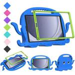 For Samsung Galaxy Tab A9 8.7 X110/X115 Octopus Style EVA Hybrid PC Shockproof Tablet Case with Strap(Blue)