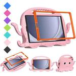 For Samsung Galaxy Tab A9 8.7 X110/X115 Octopus Style EVA Hybrid PC Shockproof Tablet Case with Strap(Pink)