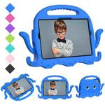 For Samsung Galaxy Tab S9 / S9 FE / S7 / S8 Octopus Style EVA Hybrid PC Shockproof Tablet Case with Strap(Blue)