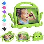 For Samsung Galaxy Tab S9 / S9 FE / S7 / S8 Octopus Style EVA Hybrid PC Shockproof Tablet Case with Strap(Grass Green)