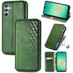 For Samsung Galaxy A26 5G Cubic Grid Pressed Magnetic Leather Phone Case(Green)