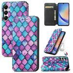 For Samsung Galaxy A35 5G CaseNeo Colorful Magnetic Leather Phone Case(Purple Scales)
