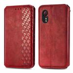 For Samsung Galaxy XCover 5 Cubic Grid Pressed Magnetic Leather Phone Case(Red)
