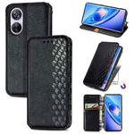 For Blackview A200 Pro Cubic Grid Pressed Magnetic Leather Phone Case(Black)