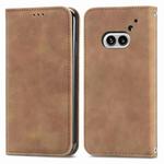 For Nothing Phone 2a Retro Skin Feel Magnetic Flip Leather Phone Case(Brown)