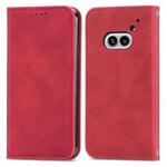 For Nothing Phone 2a Retro Skin Feel Magnetic Flip Leather Phone Case(Red)