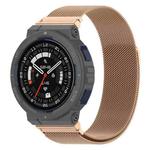 For Amazfit?Active Edge A2212 Milan Magnetic Steel Mesh Watch Band(Rose Gold)