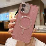For iPhone 11 MagSafe Glitter Electroplating TPU Phone Case(Rose  Gold)