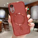 For iPhone XR MagSafe Glitter Electroplating TPU Phone Case(Red)