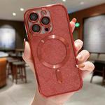 For iPhone 16 Pro Max Glitter Electroplating MagSafe TPU Phone Case(Red)