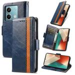 For Xiaomi Redmi Note 13 5G CaseNeo Splicing Dual Magnetic Buckle Leather Phone Case(Blue)