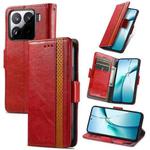 For Xiaomi 15 CaseNeo Splicing Dual Magnetic Buckle Leather Phone Case(Red)