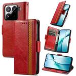 For Xiaomi 15 Pro CaseNeo Splicing Dual Magnetic Buckle Leather Phone Case(Red)