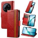 For Xiaomi 15 Ultra CaseNeo Splicing Dual Magnetic Buckle Leather Phone Case(Red)