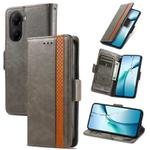 For Redmi Turbo 4 CaseNeo Splicing Dual Magnetic Buckle Leather Phone Case(Gray)