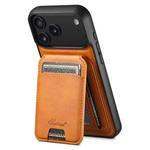 For iPhone 17 Pro Suteni H15 MagSafe Oil Eax Leather Detachable Wallet Back Phone Case(Khaki)