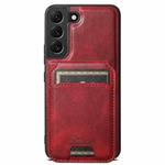 For Samsung Galaxy S25+ 5G Suteni H15  Oil Eax Leather Detachable Wallet Back Phone Case(Red)