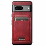 For Google Pixel 8 Suteni H15 Oil Eax Leather MagSafe Detachable Wallet Back Phone Case(Red)