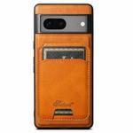 For Google Pixel 8 Suteni H15 Oil Eax Leather MagSafe Detachable Wallet Back Phone Case(Khaki)