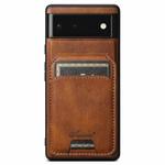 For Google Pixel 6 Pro Suteni H15 Oil Eax Leather MagSafe Detachable Wallet Back Phone Case(Brown)