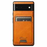 For Google Pixel 6 Pro Suteni H15 Oil Eax Leather MagSafe Detachable Wallet Back Phone Case(Khaki)