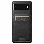 For Google Pixel 6 Suteni H15 Oil Eax Leather MagSafe Detachable Wallet Back Phone Case(Black)