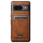 For Google Pixel 9 Suteni H15 Oil Eax Leather Detachable Wallet Back Phone Case(Brown)