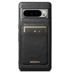 For Google Pixel 9 Pro Suteni H15 Oil Eax Leather Detachable Wallet Back Phone Case(Black)