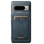 For Google Pixel 9 Pro Suteni H15 Oil Eax Leather Detachable Wallet Back Phone Case(Blue)