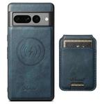 For Google Pixel 10 Pro XL Suteni H15 Oil Eax Leather Detachable Wallet Back Phone Case(Blue)