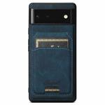 For Google Pixel 6 Pro Suteni H16 Litchi Texture Leather Detachable Wallet Back Phone Case(Blue)