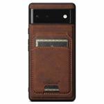 For Google Pixel 6 Suteni H16 Litchi Texture Leather Detachable Wallet Back Phone Case(Brown)