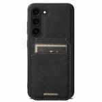 For Samsung Galaxy S23 5G Suteni H16 Litchi Texture Leather Detachable Wallet Back Phone Case(Black)