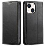 For iPhone 13 Suteni J02 Oil Wax Wallet Leather Phone Case(Black)