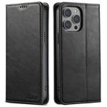 For iPhone 14 Pro Max Suteni J02 Oil Wax Wallet Leather Phone Case(Black)