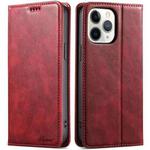 For iPhone 11 Pro Max Suteni J02 Oil Wax Wallet Leather Phone Case(Red)